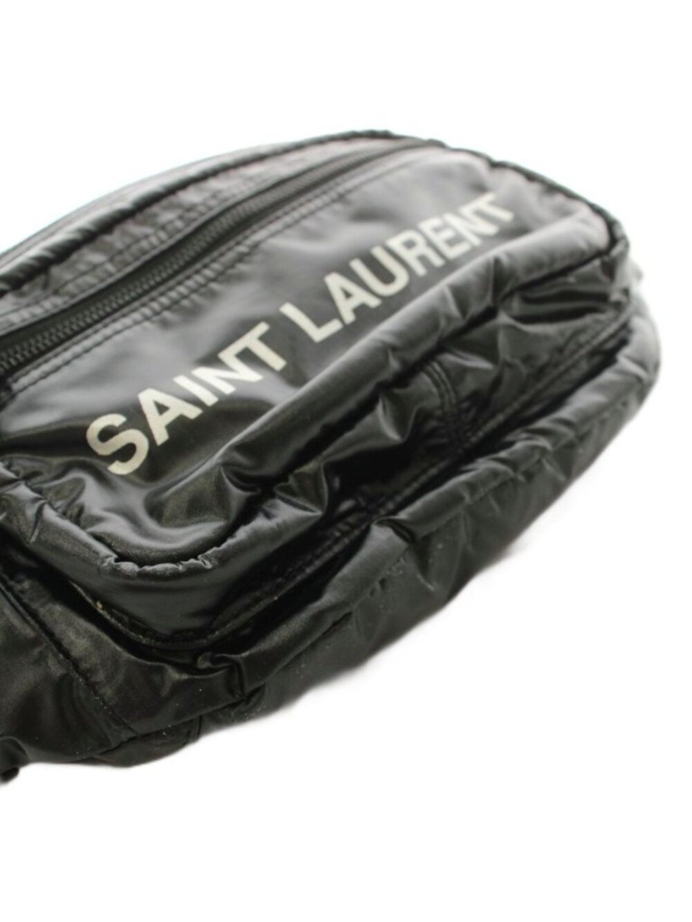 Saint Laurent Paris Noux Cross Belt Bag Logo Print Black - Picture 4 of 8